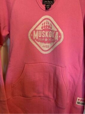 Muskoka Bear Wear Pink Logo Pullover Hoodie